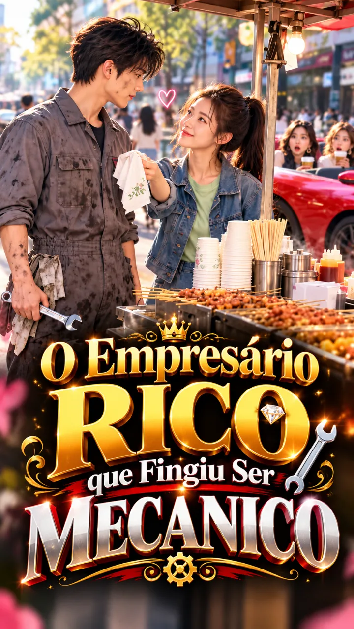 Capa da novela O Empresário Rico que Fingiu Ser Mecanico.