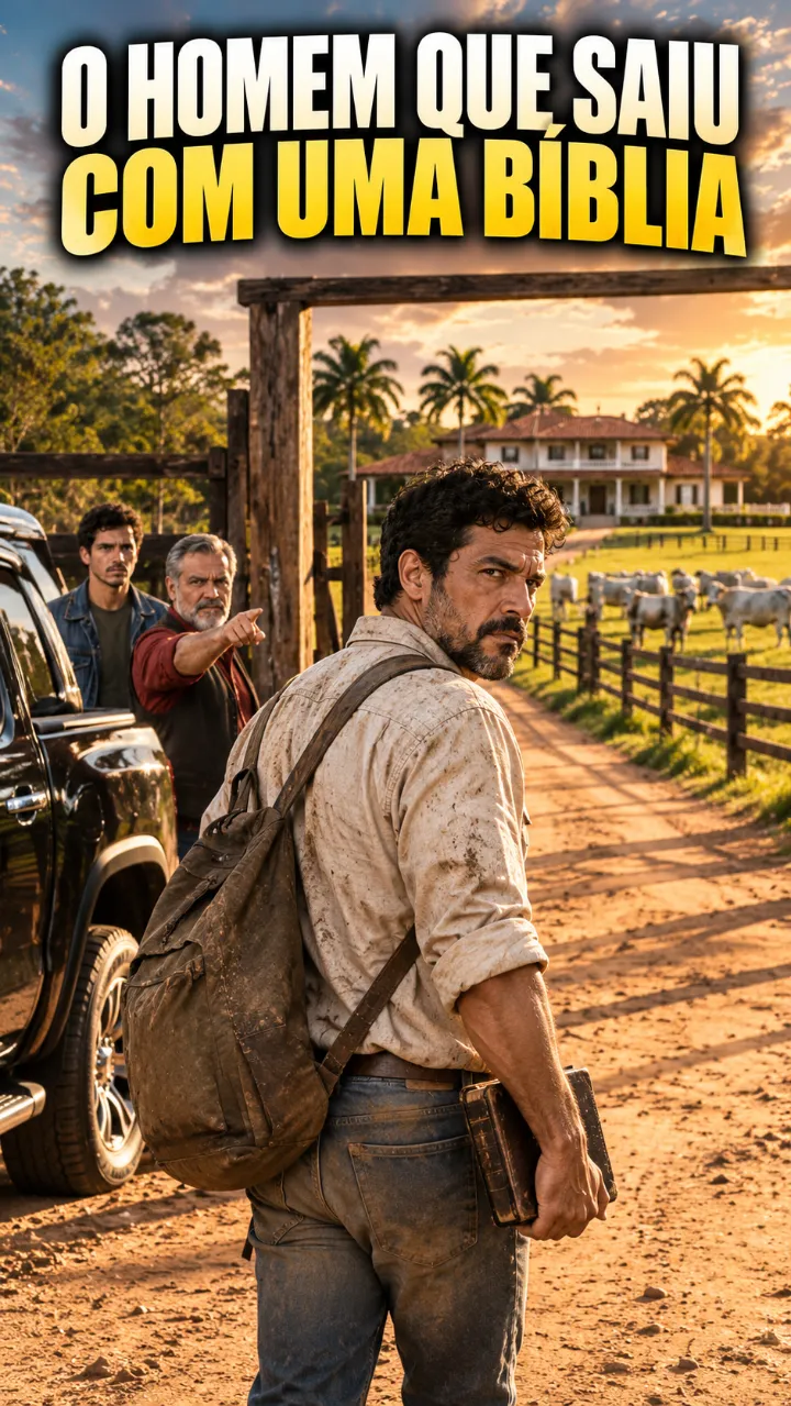 Capa da novela O Homem que Saiu com uma Bíblia