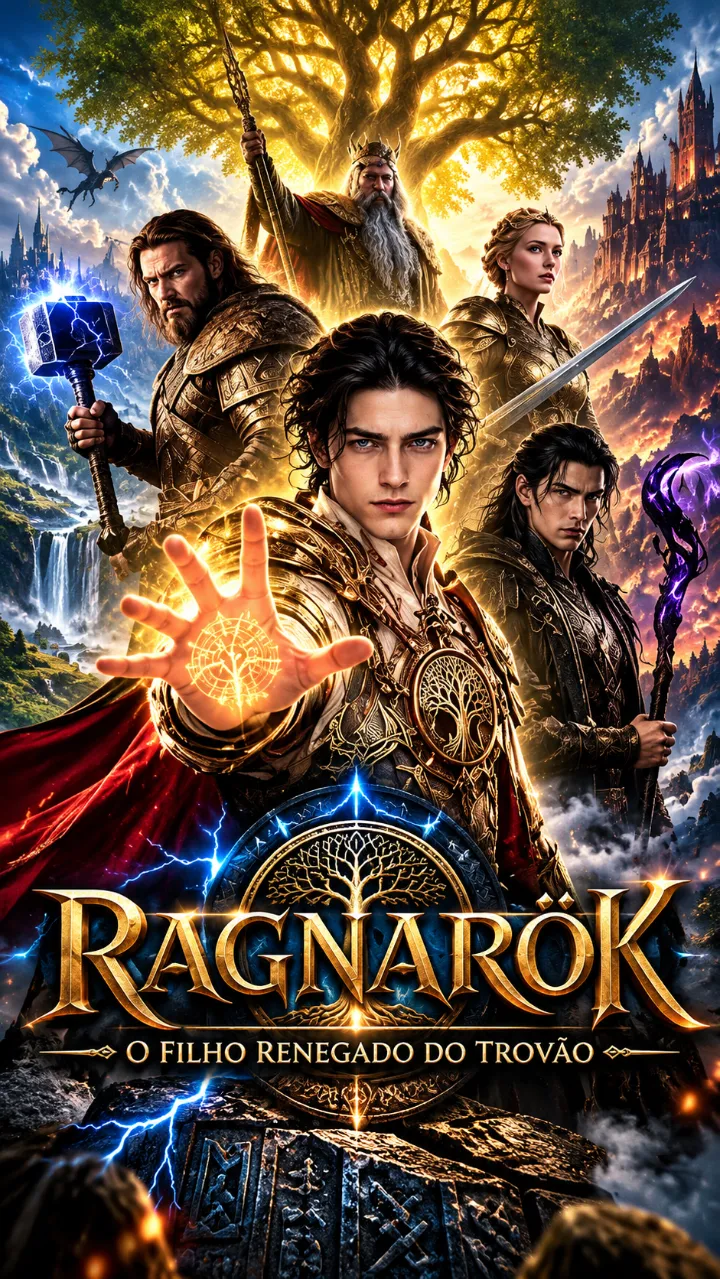 Capa da novela Ragnarok: Filho Renegado do Trovão