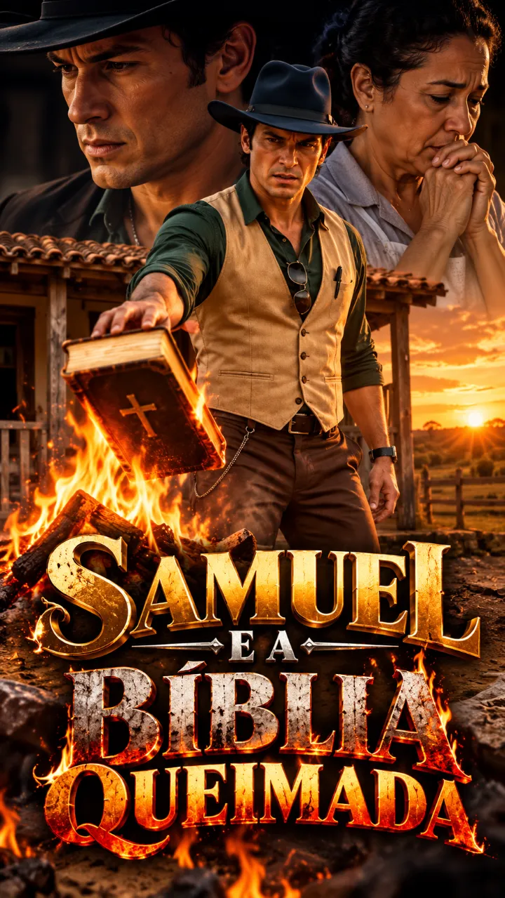 Capa da novela Samuel e a Bíblia Queimada