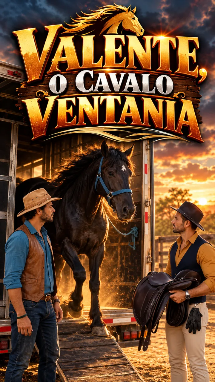 Capa da novela Valente, o Cavalo Ventania